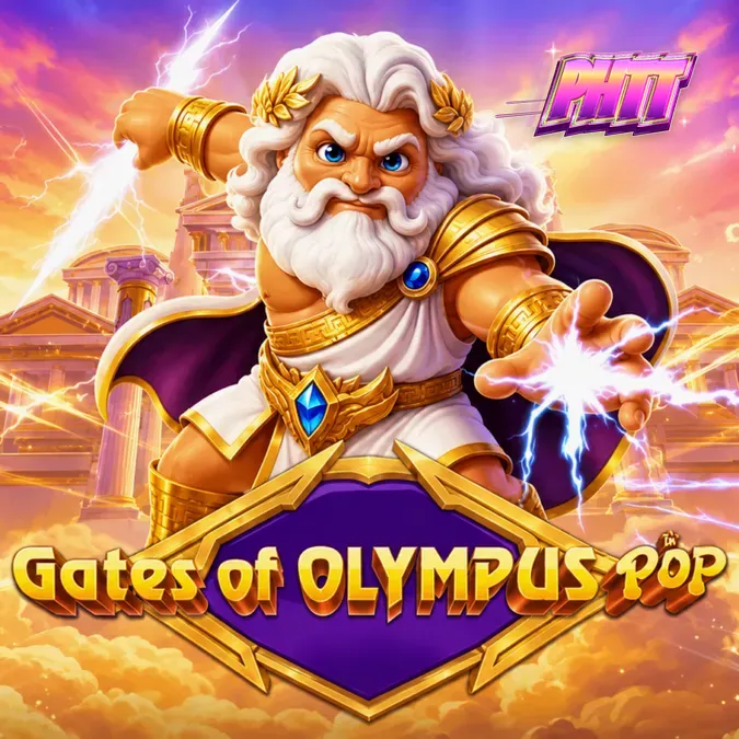 Ang makulay at neon na disenyo ng Gates of Olympus POP slot